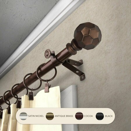KD ENCIMERA 0.8125 in. Remi Curtain Rod with 28 to 48 in. Extension, Cocoa KD3714645